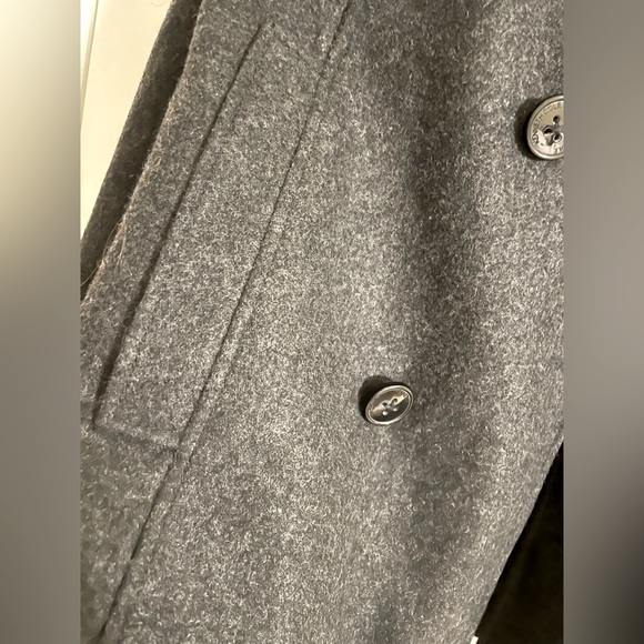 Kenneth Cole wool blend coat with zipper and buttons double breasted button - Picture 9 of 11
